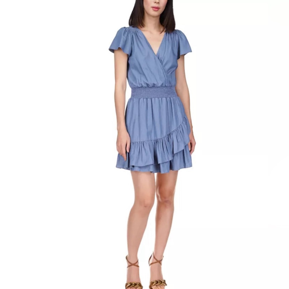 MICHAEL MICHAEL KORS TIERED FAUX-WRAP FIT & FLARE DRESS. NWT Small $155 MSRP